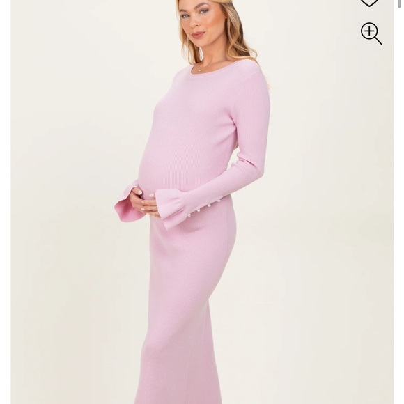 Pinkblush Dresses & Skirts - PinkBlush Ribbed Knit Bow Back Maternity Dress